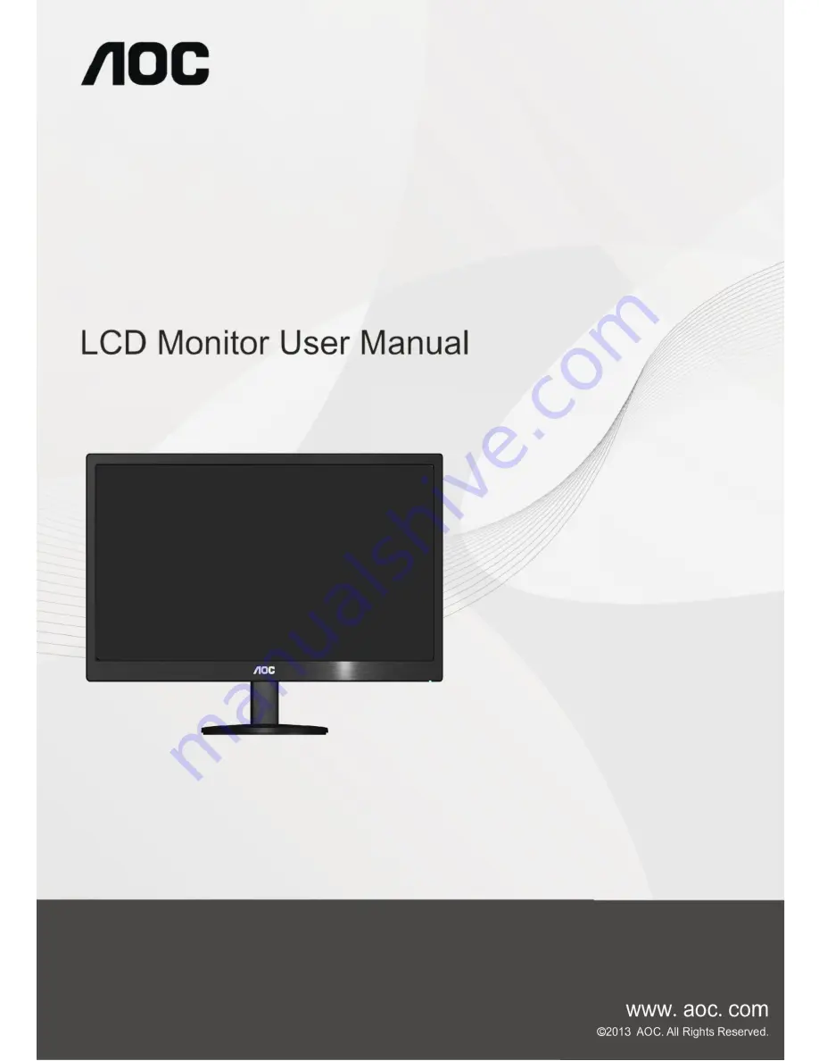 AOC E2070 SWNL Manual Download Page 1