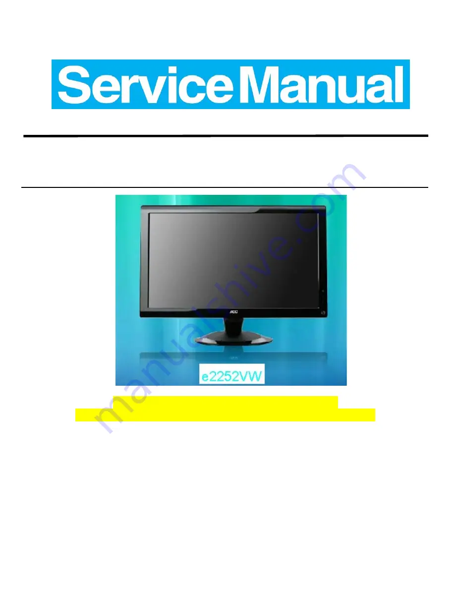 AOC E2252VW Service Manual Download Page 1