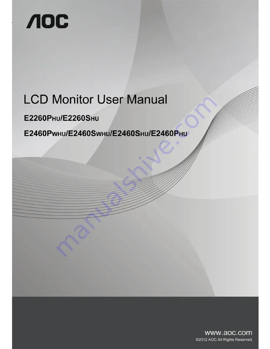 AOC e2260Phu Manual Download Page 1