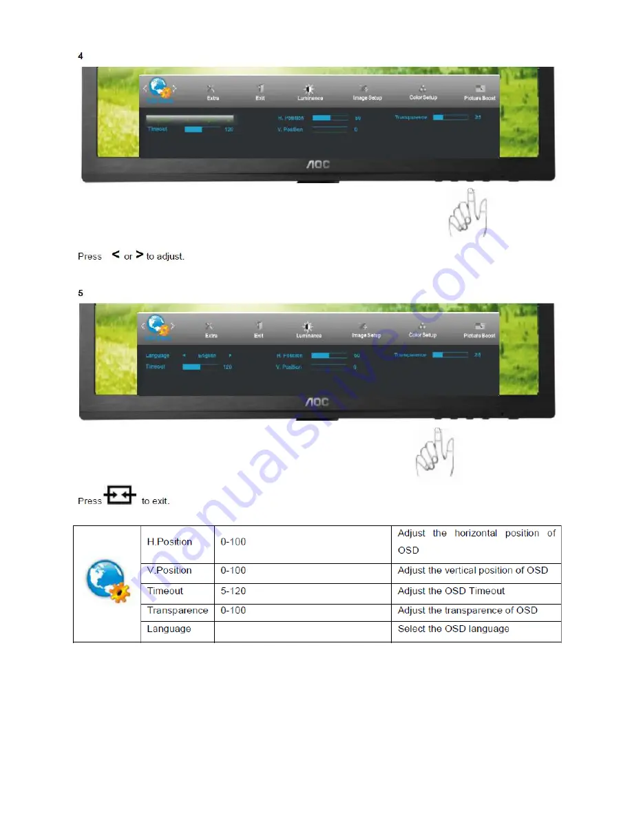 AOC e2260Phu Скачать руководство пользователя страница 19