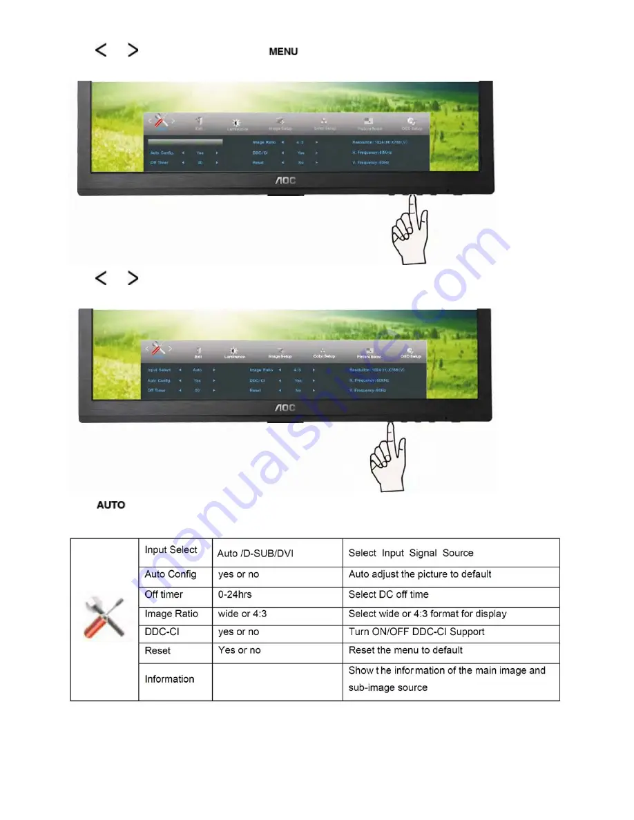 AOC E2260SWD Скачать руководство пользователя страница 20