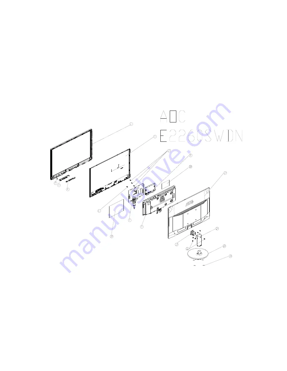 AOC e2260Swdn Service Manual Download Page 52