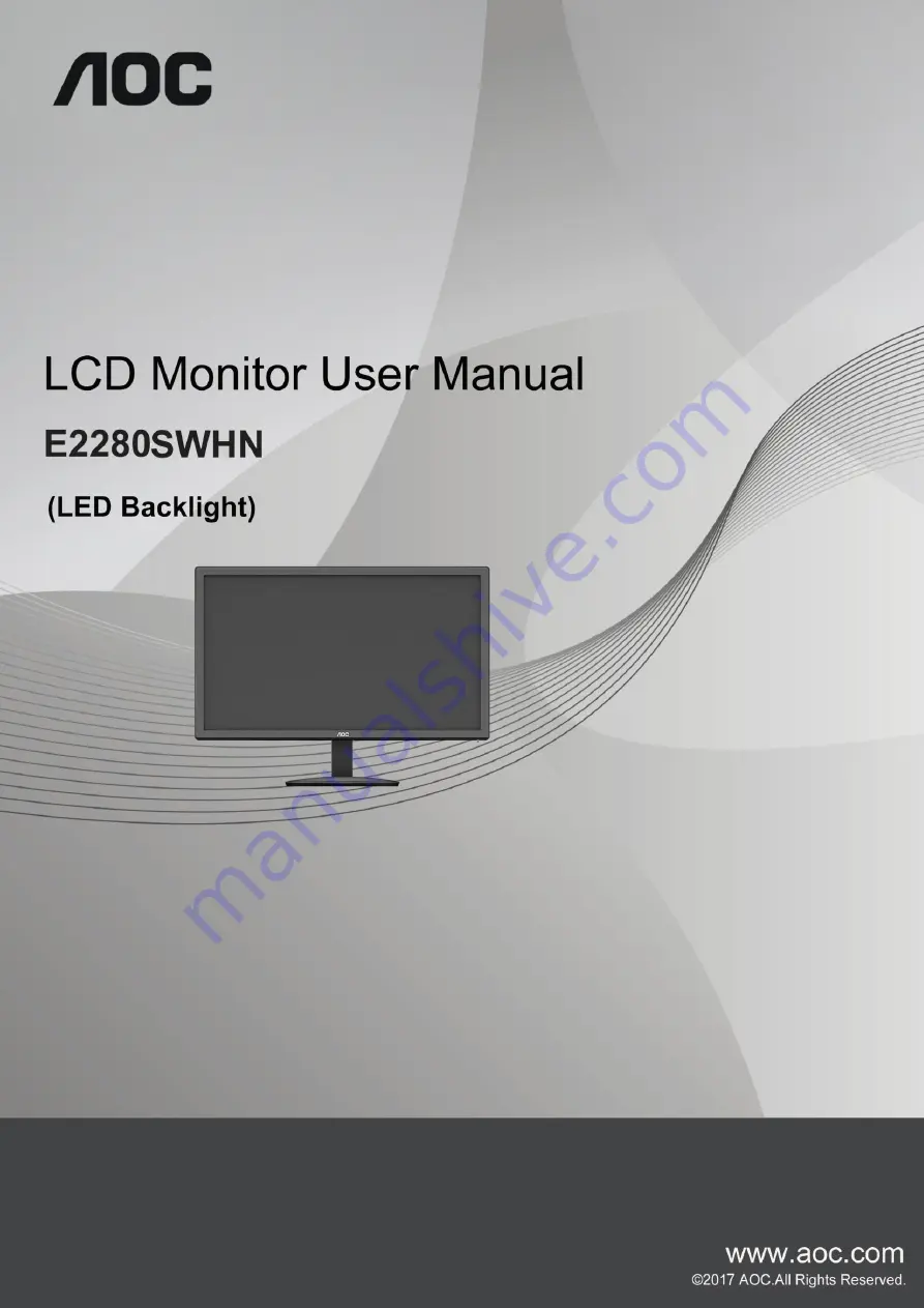 AOC E2280SWDN User Manual Download Page 1