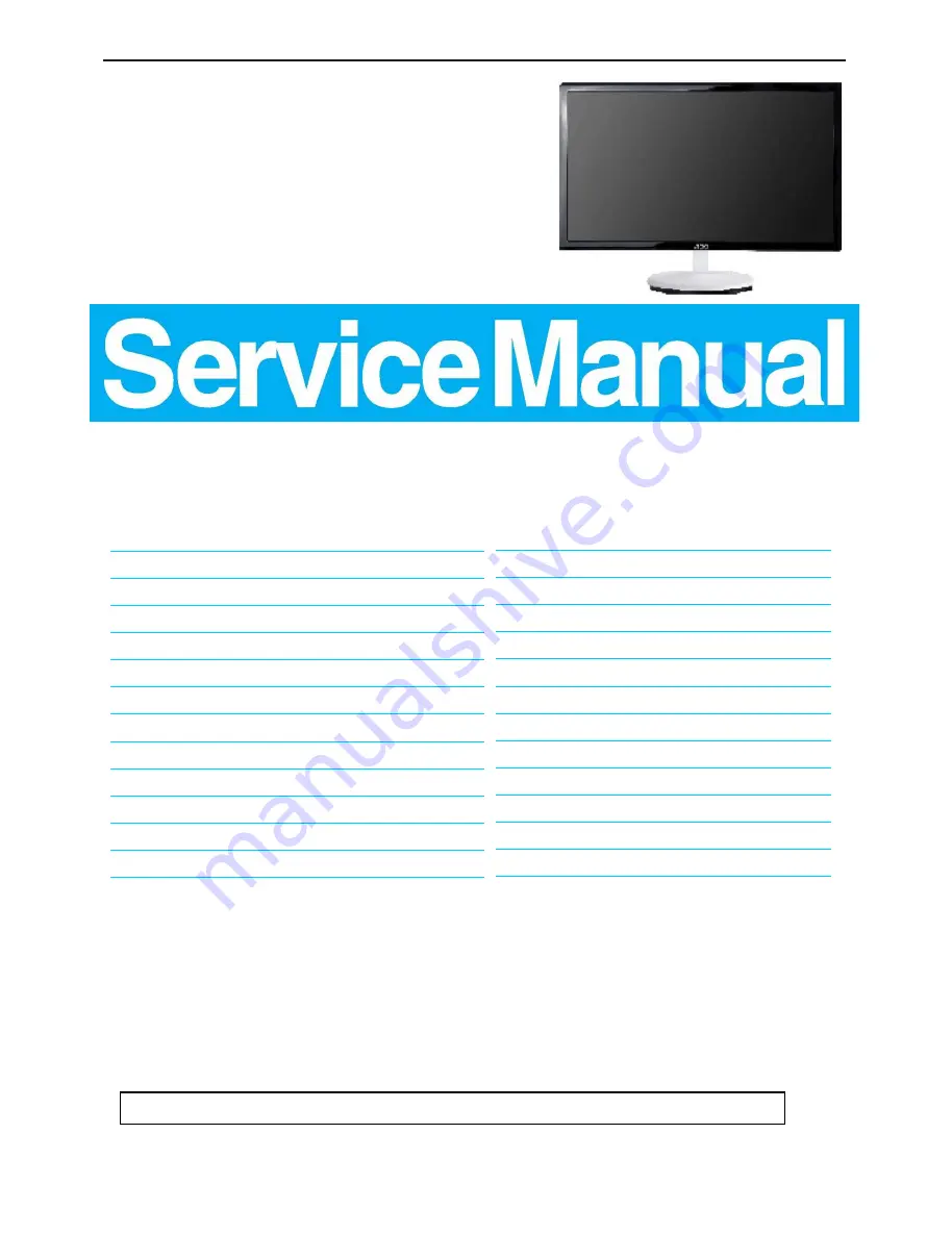 AOC E2343FS - Service Manual Download Page 1