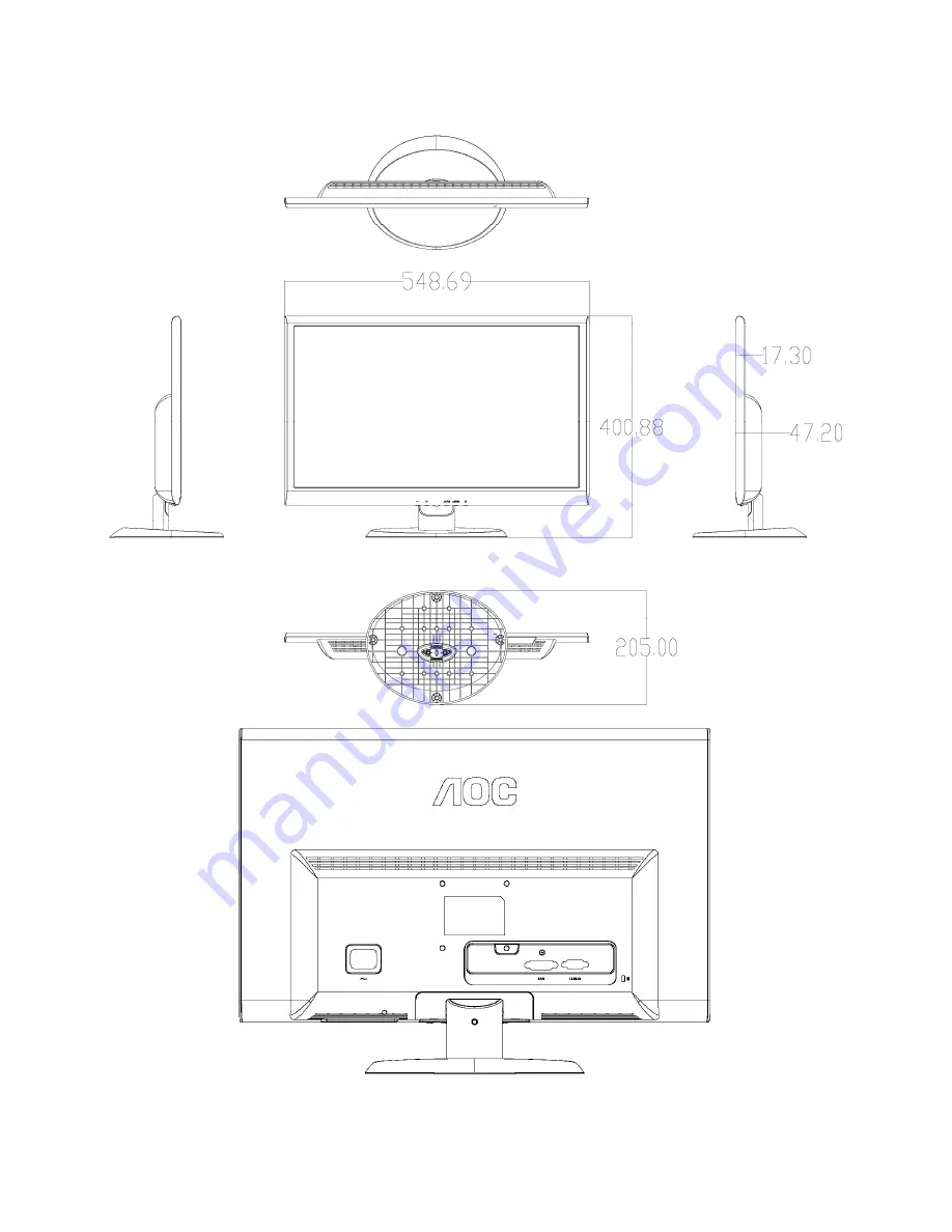 AOC e2350Sd Скачать руководство пользователя страница 6