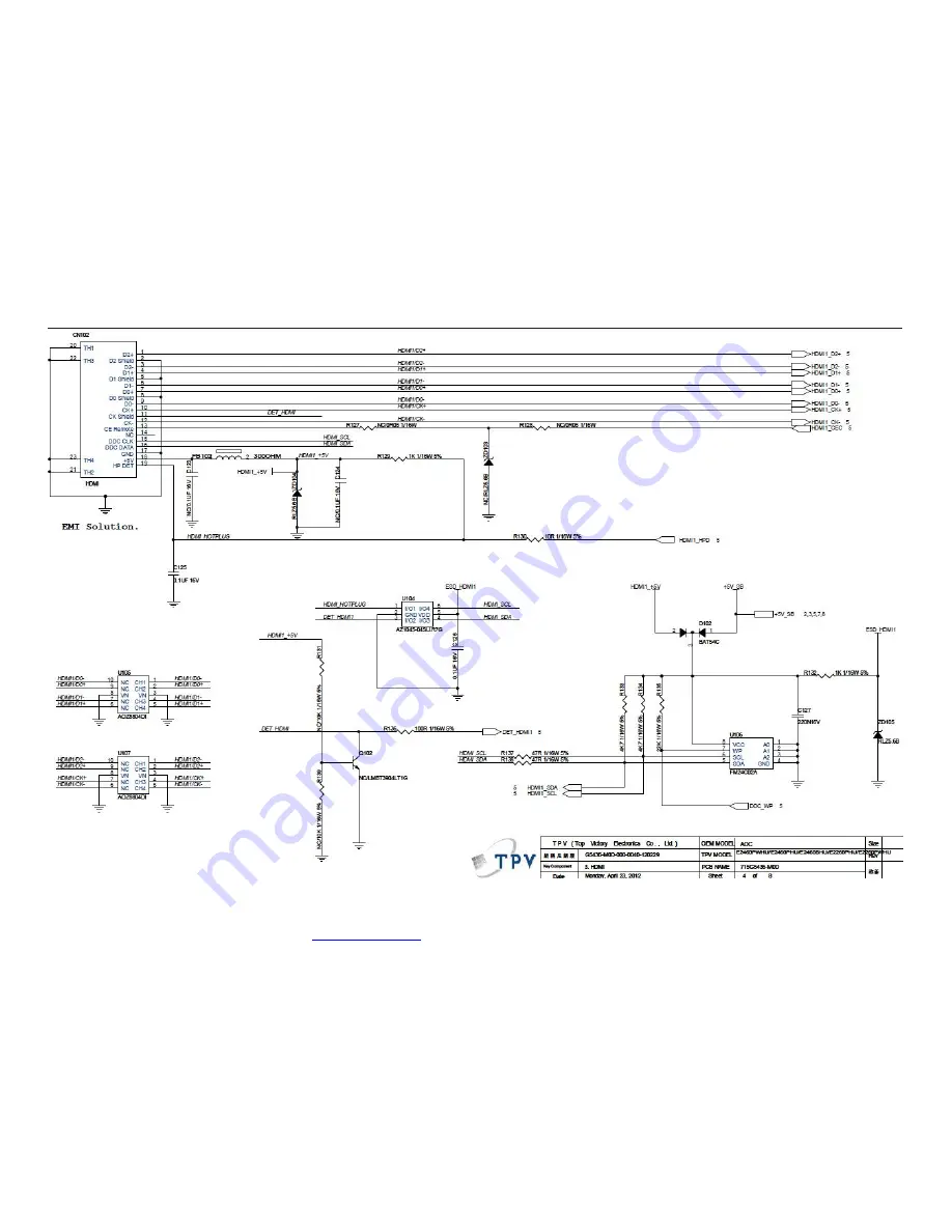 AOC E2460PWHU Service Manual Download Page 34