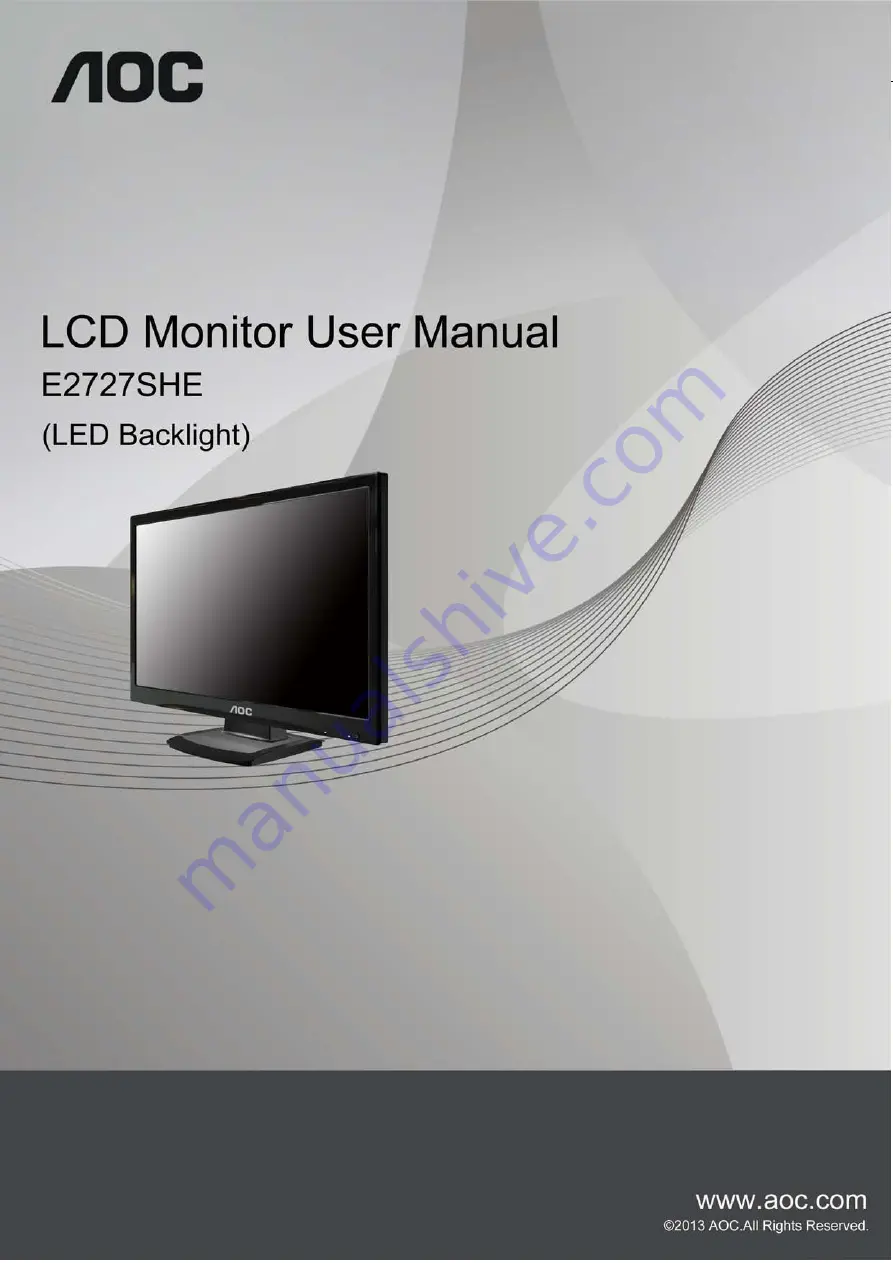 AOC E2727SHE User Manual Download Page 1