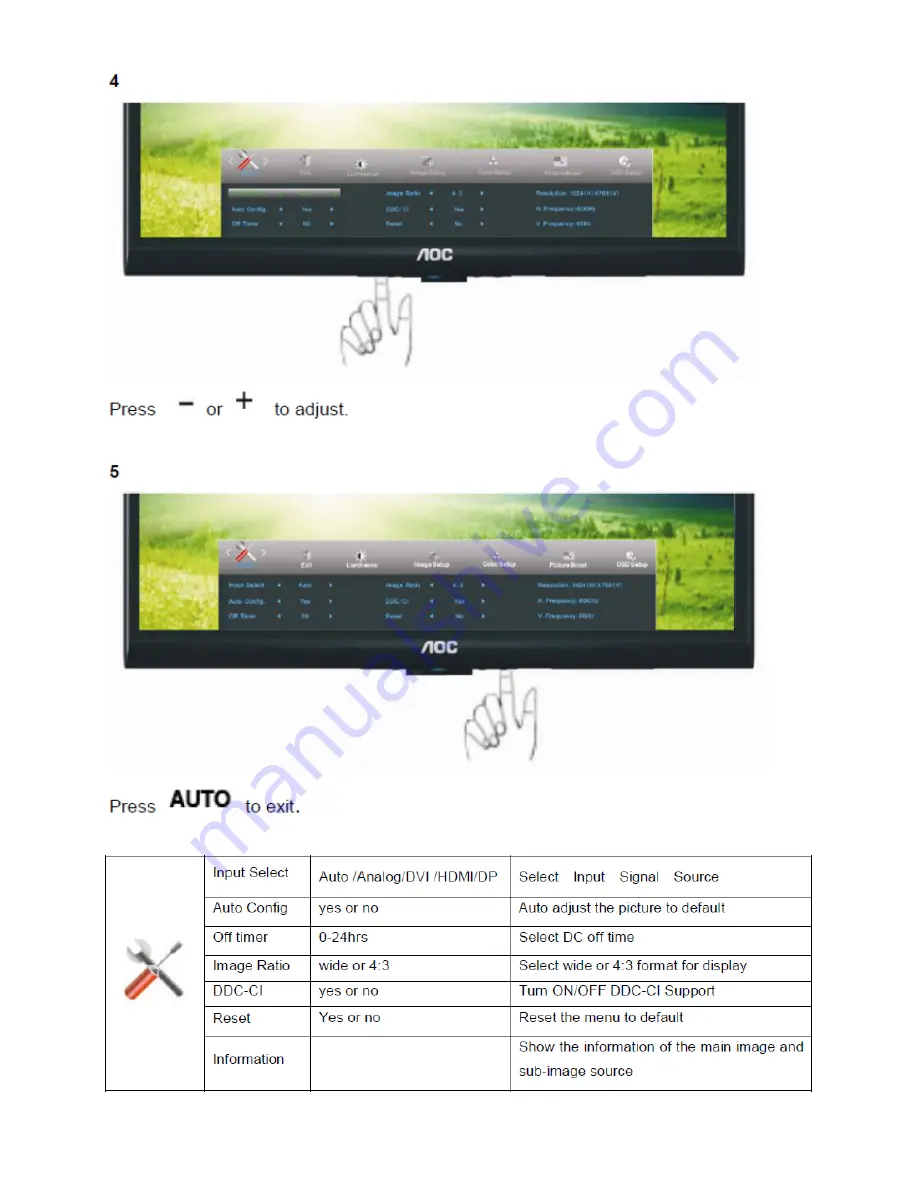 AOC e2752Vq Service Manual Download Page 19