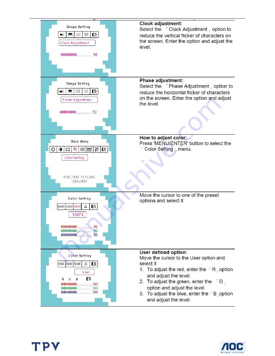 AOC I-INC AG191A Service Manual Download Page 9