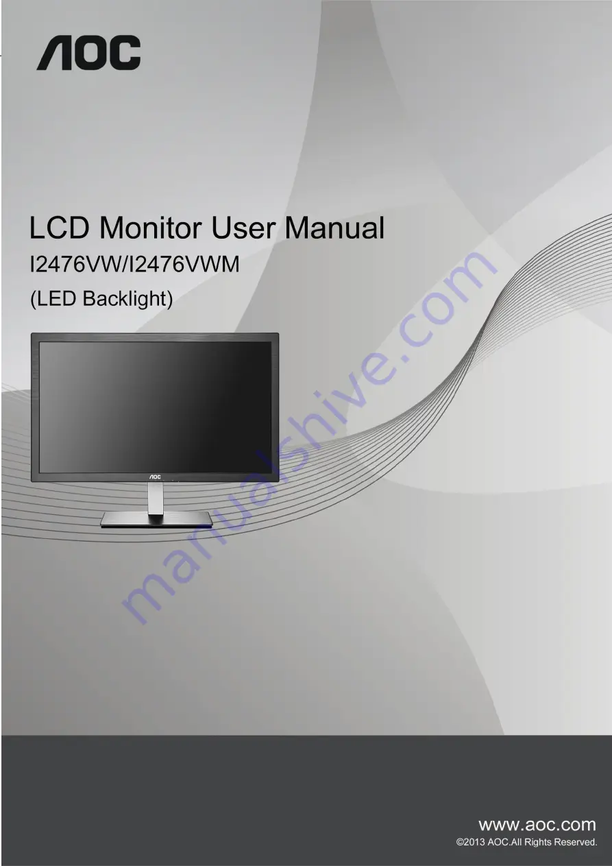 AOC I2476VW User Manual Download Page 1