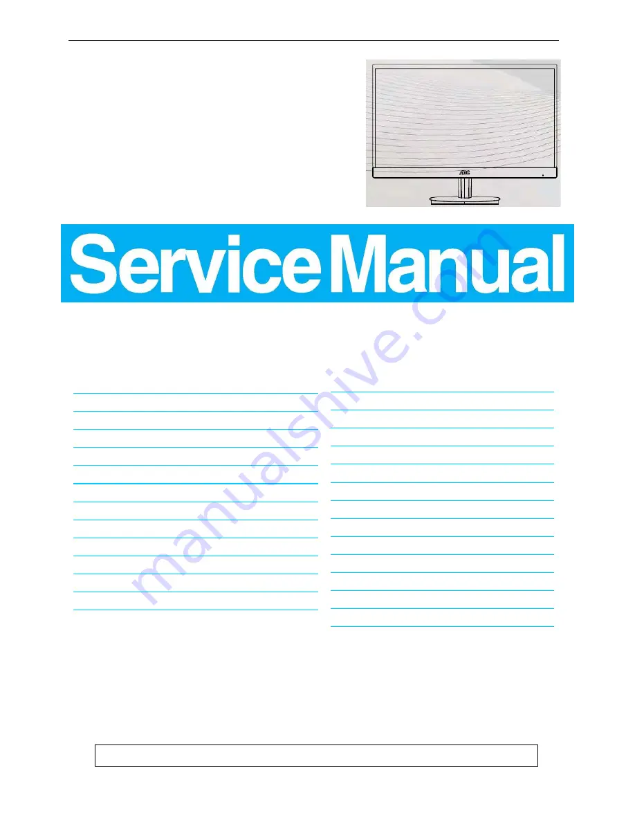 AOC I2769VM Service Manual Download Page 1