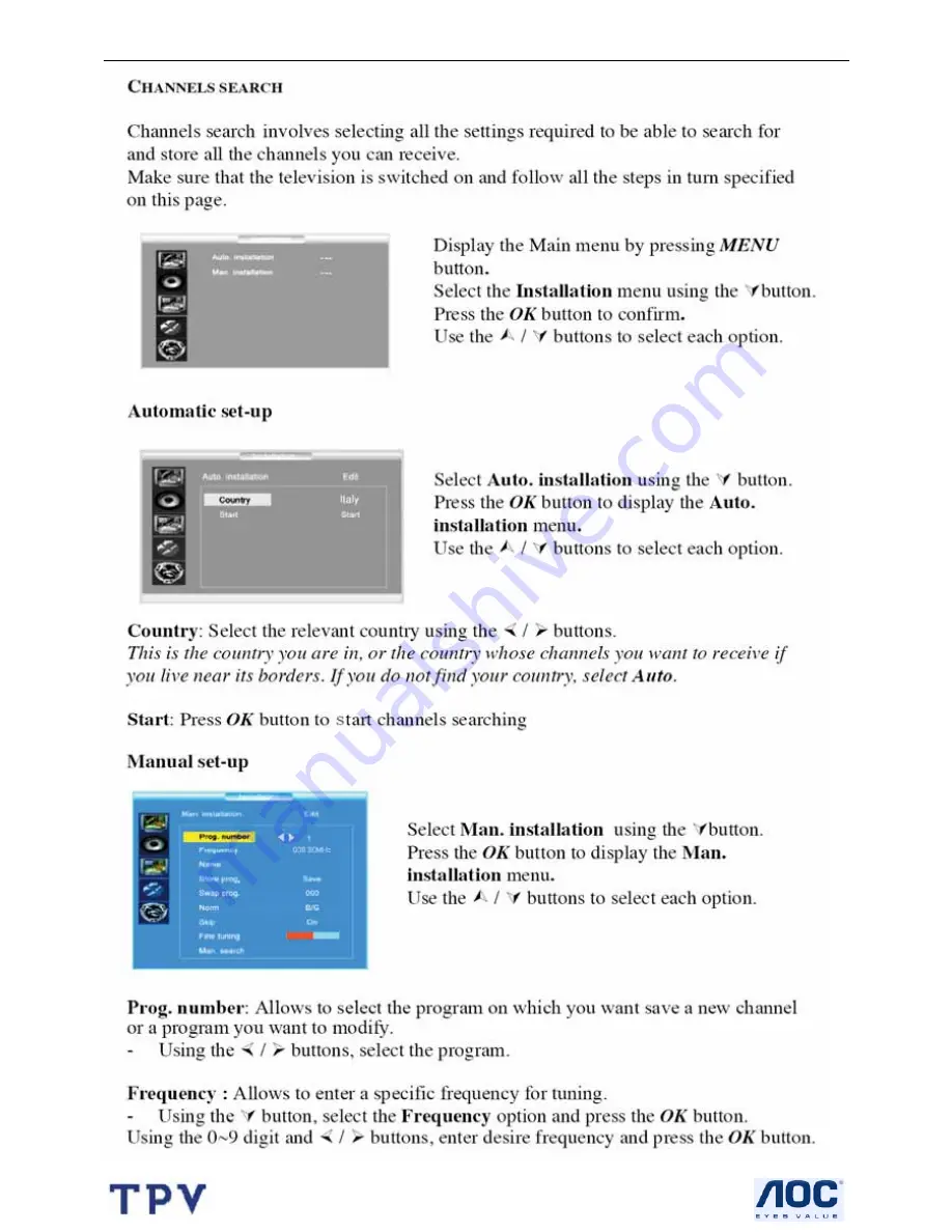 AOC l32w451 Service Manual Download Page 11