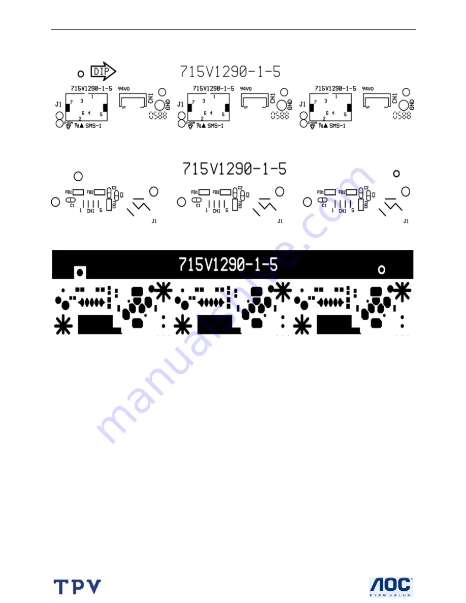 AOC l32w451 Service Manual Download Page 44