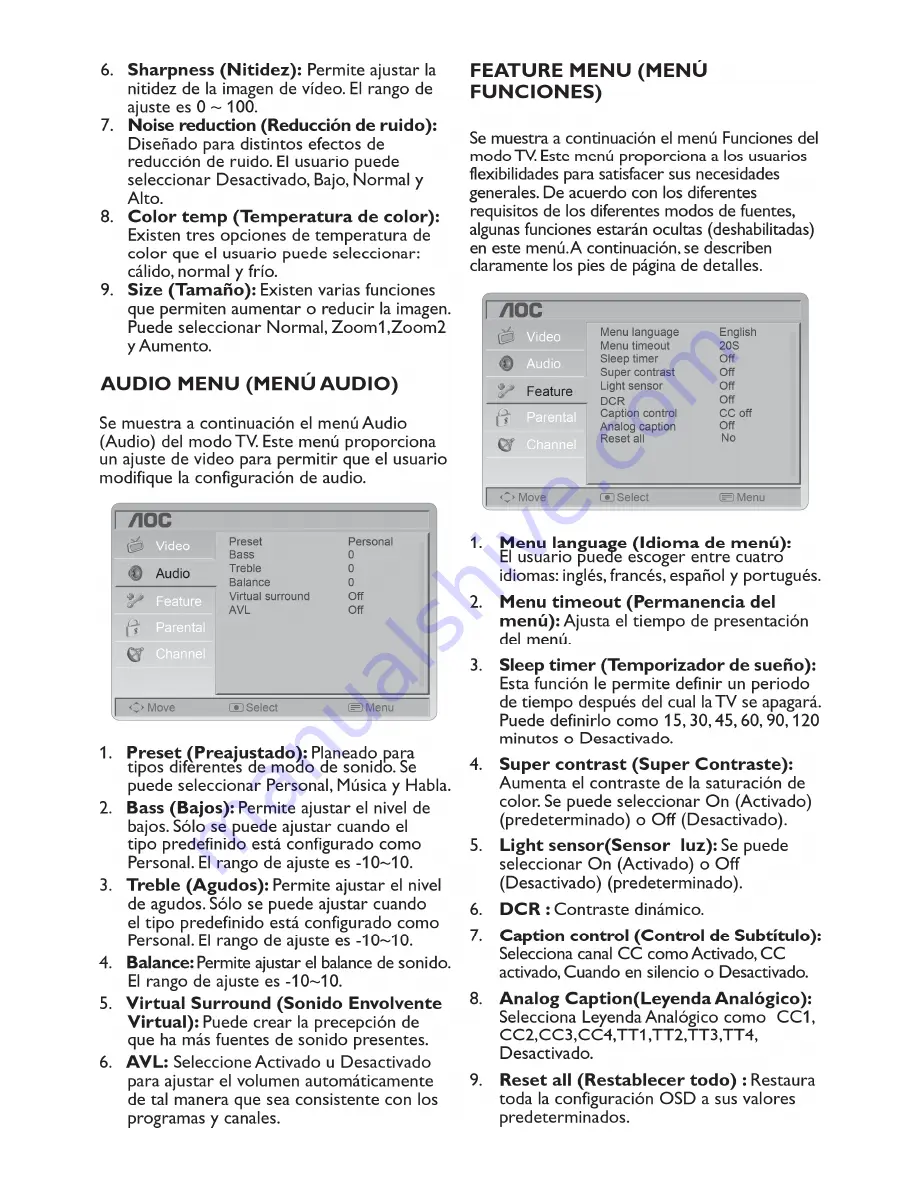 AOC L32W931 Service Manual Download Page 7