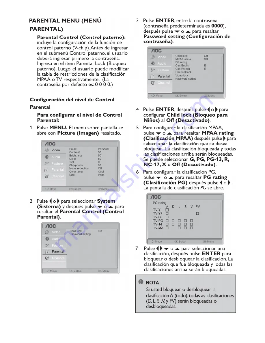 AOC L32W931 Service Manual Download Page 8