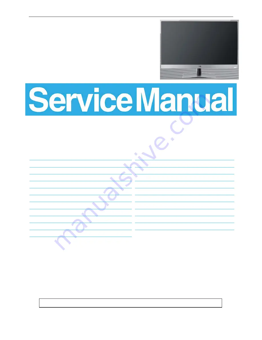 AOC LE23A6730/61 Service Manual Download Page 1