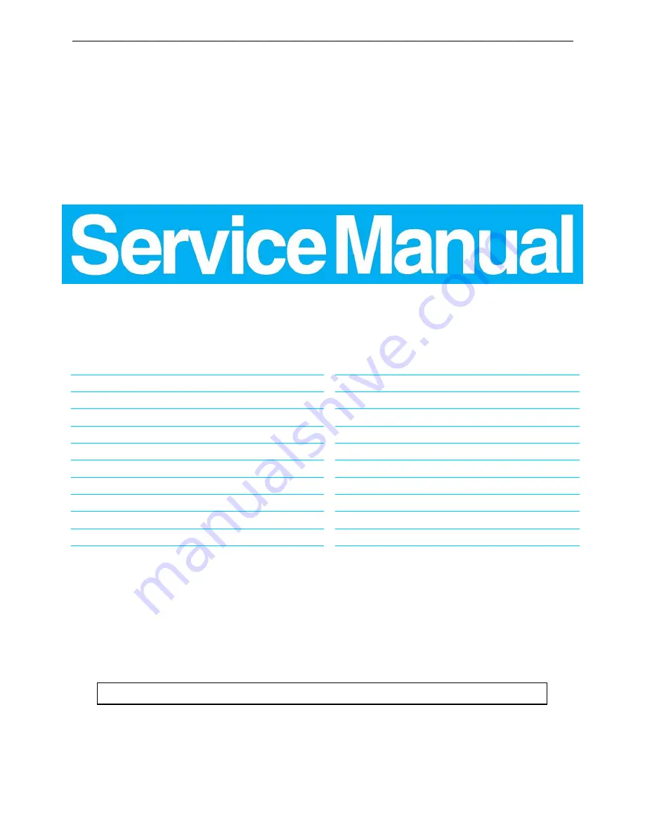 AOC LE26W154 Service Manual Download Page 1