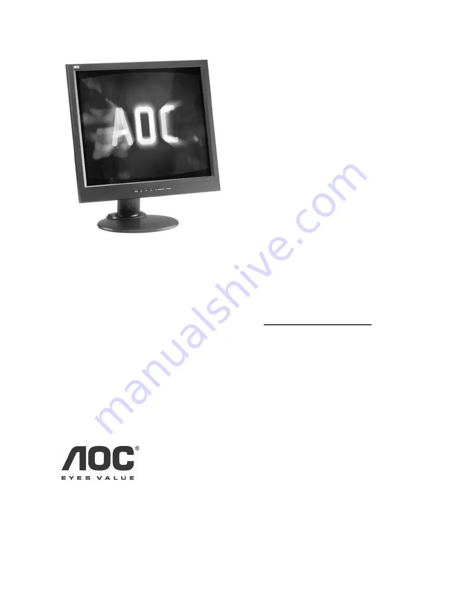 AOC LM740 User Manual Download Page 1