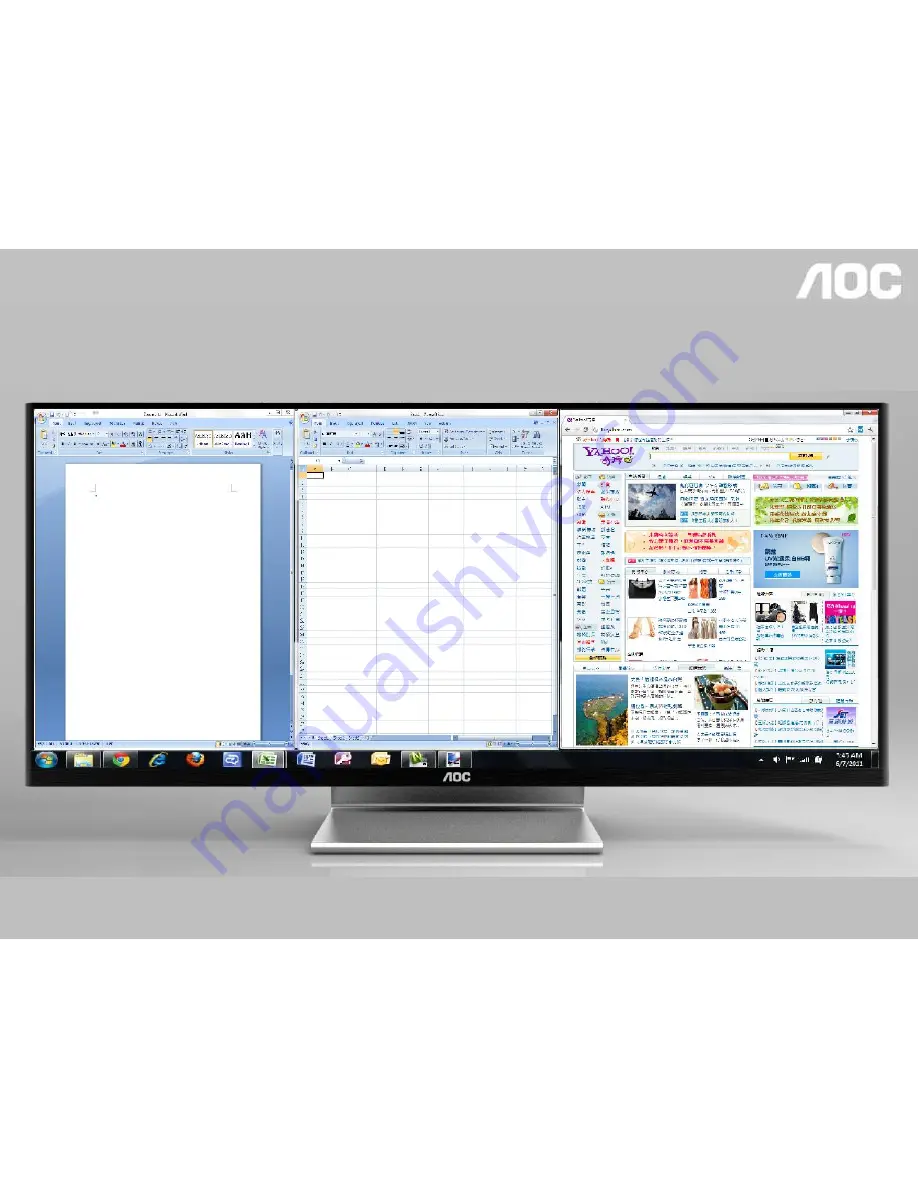 AOC Q2963PM Quick Manual Download Page 7