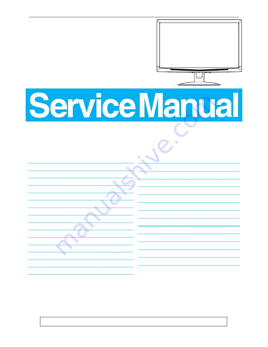 AOC TS185LBE Service Manual Download Page 1