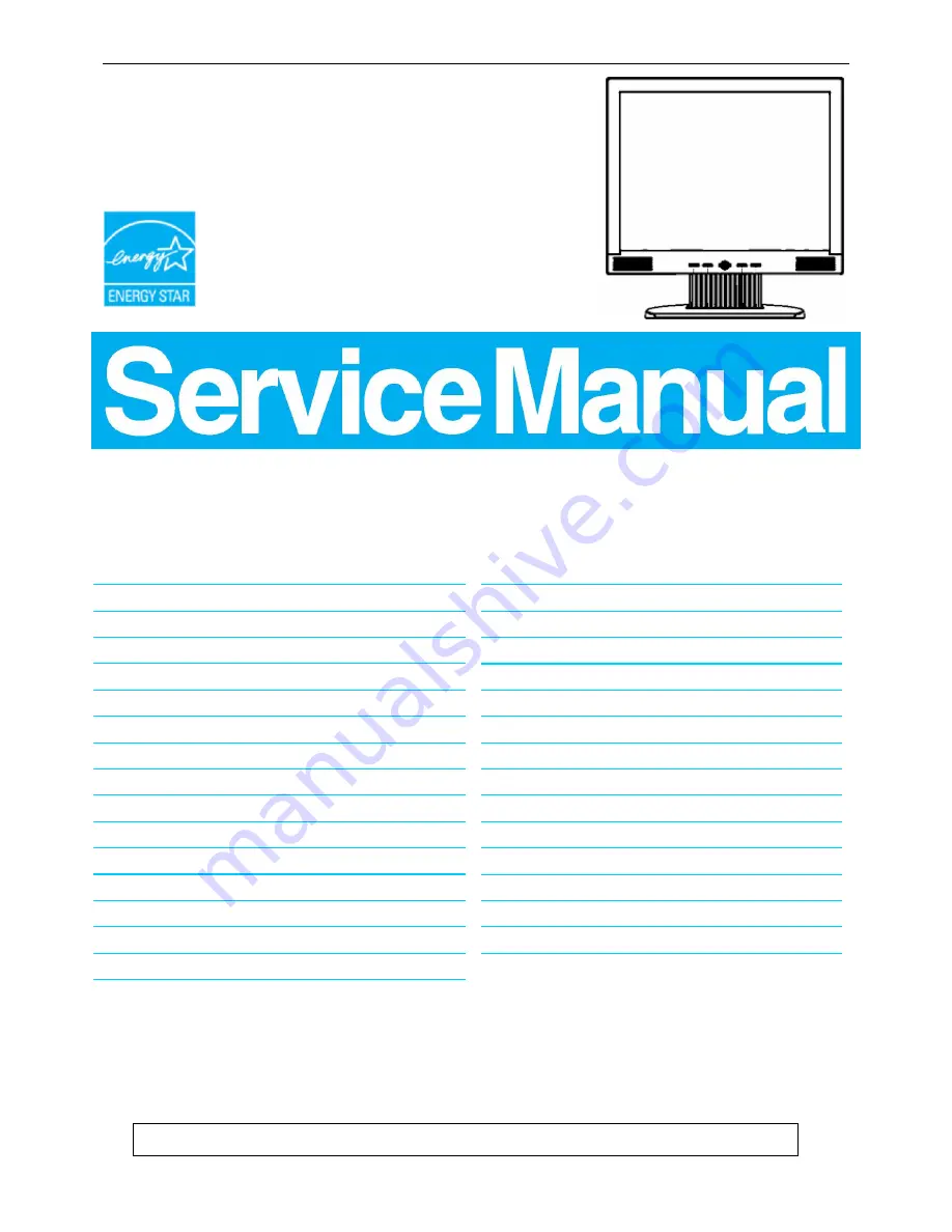 AOC Wipro WLA171t Service Manual Download Page 1