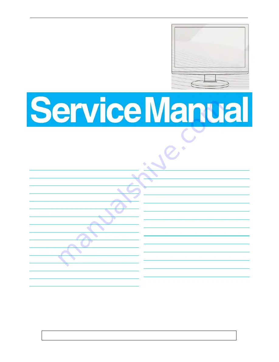 AOC WLA184TWE Service Manual Download Page 1