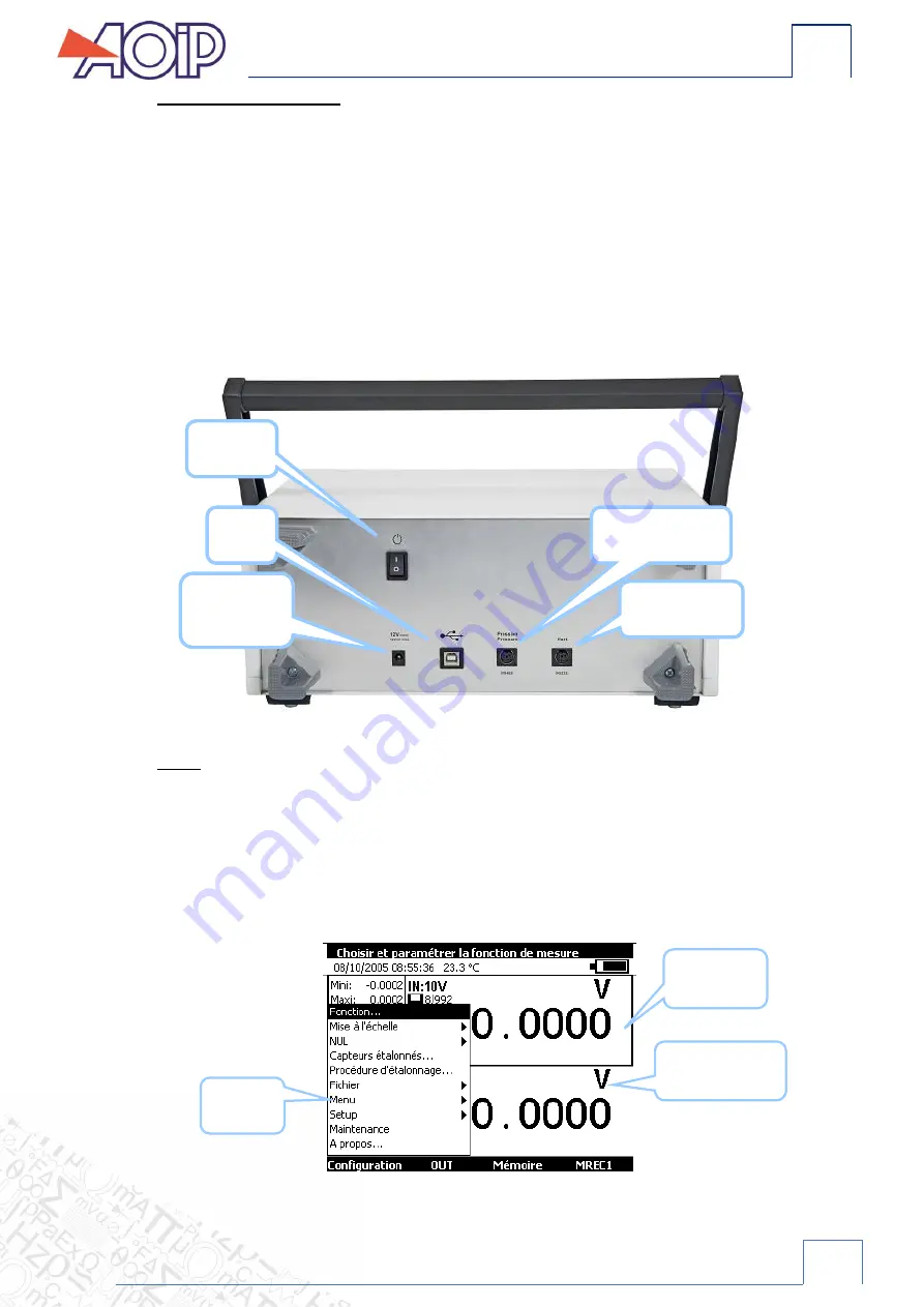 AOIP CALYS 1000 Instruction Manual Download Page 11