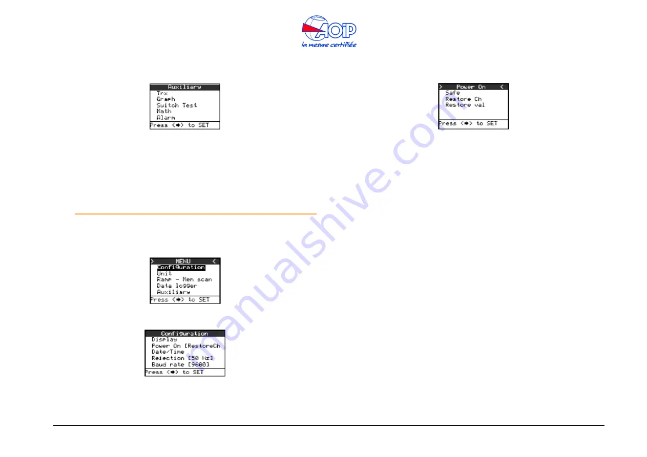 AOIP Calys 120 IS Instruction Manual Download Page 42