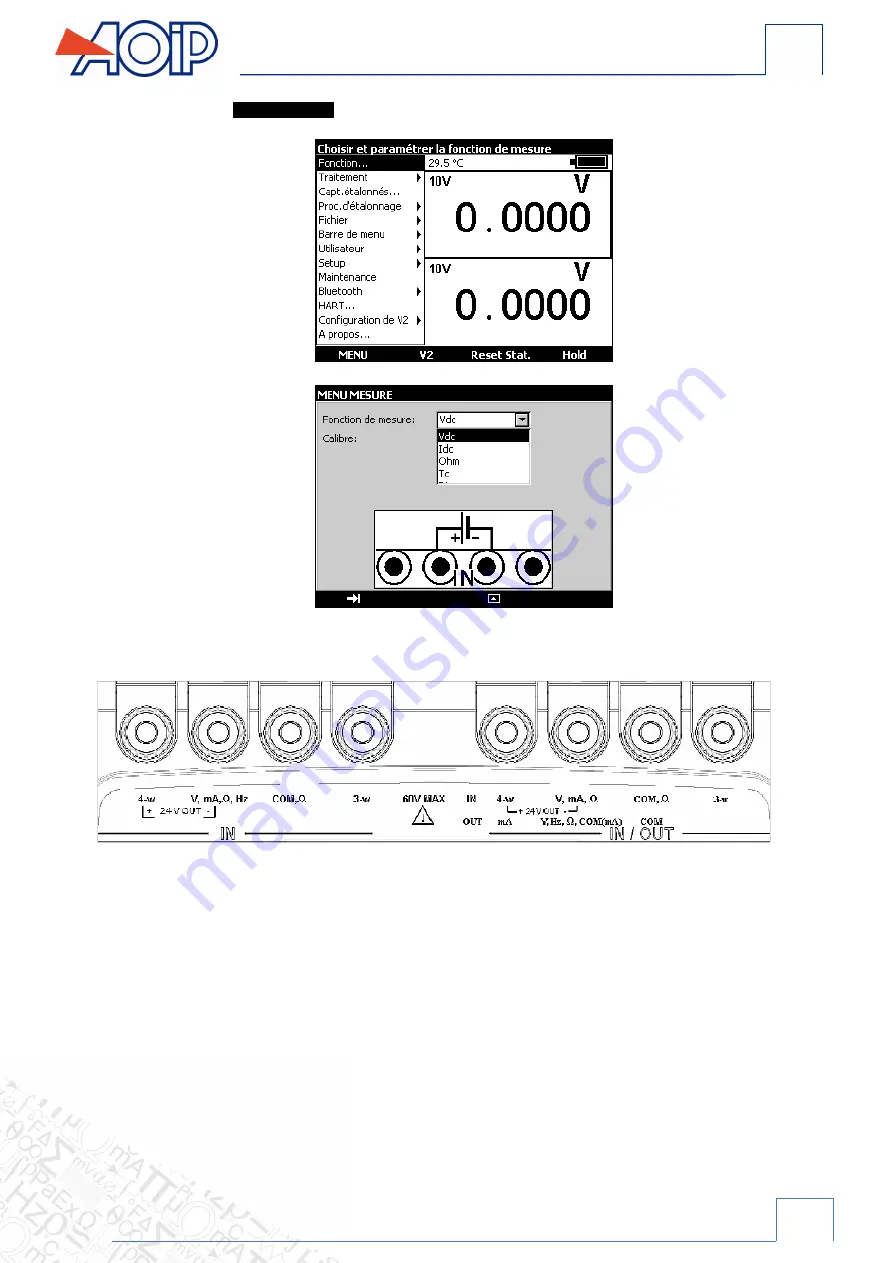 AOIP CALYS 150 Instruction Manual Download Page 23