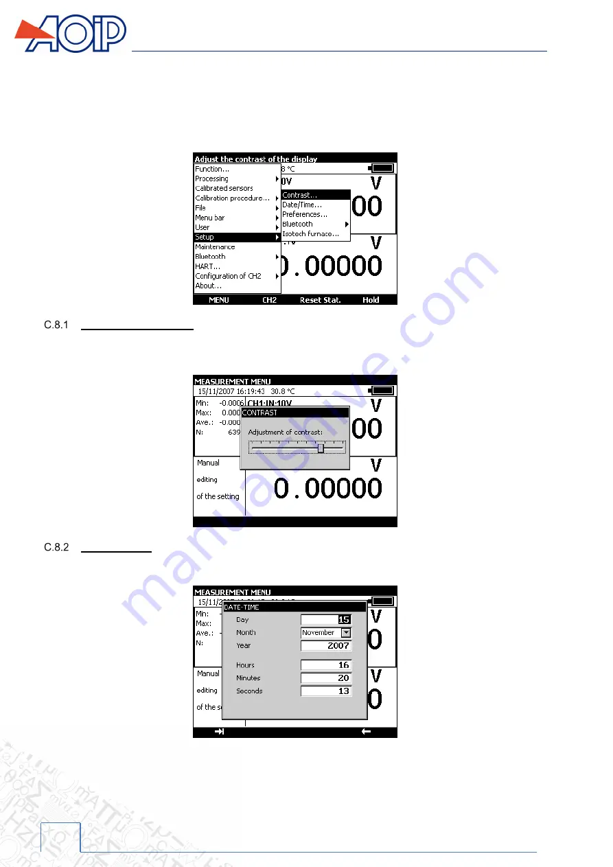 AOIP CALYS 150 Instruction Manual Download Page 182