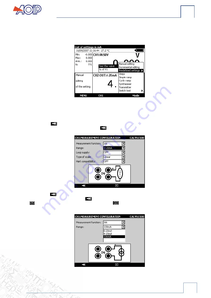 AOIP CALYS 1500 Instruction Manual Download Page 105