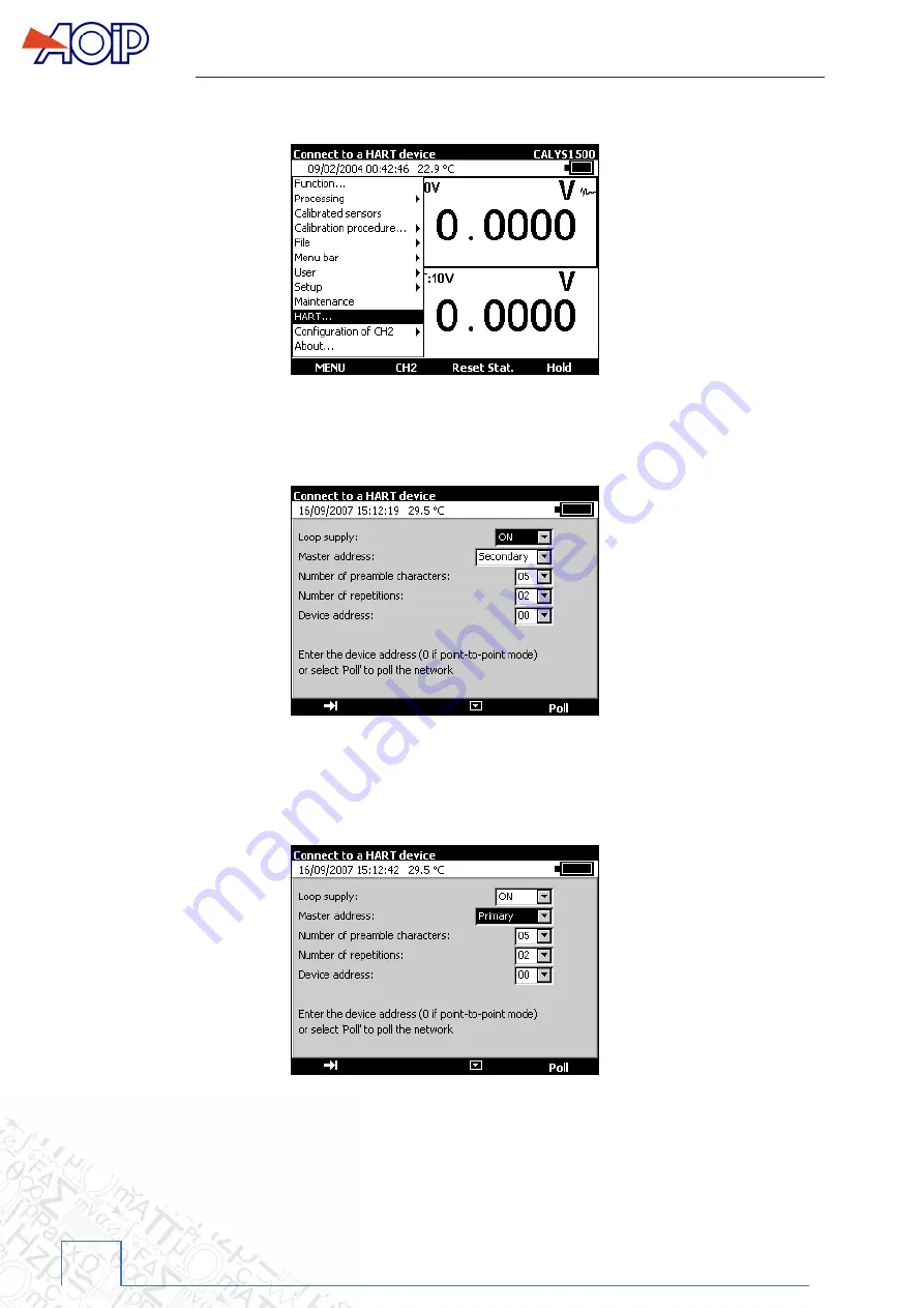 AOIP CALYS 1500 Instruction Manual Download Page 124