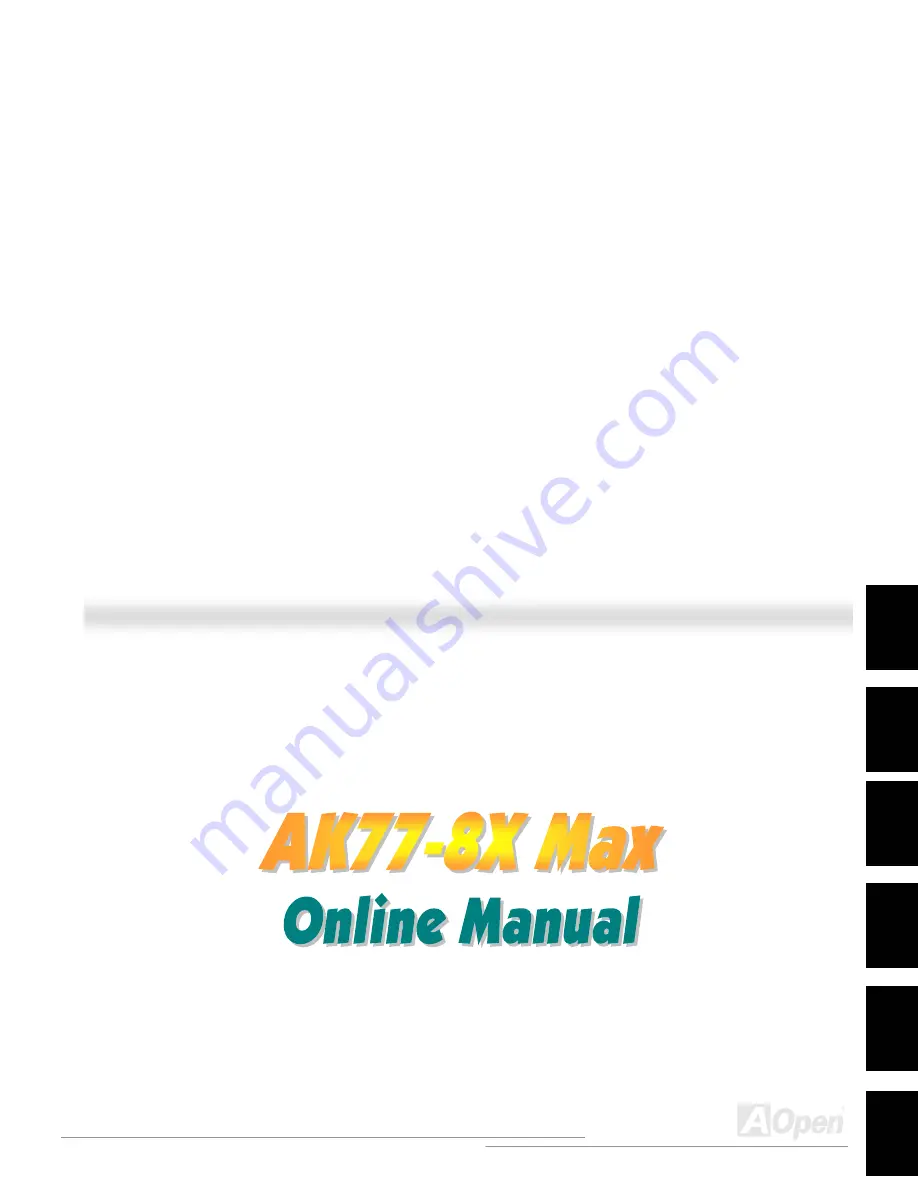 AOpen AK77-8XMAX Скачать руководство пользователя страница 1