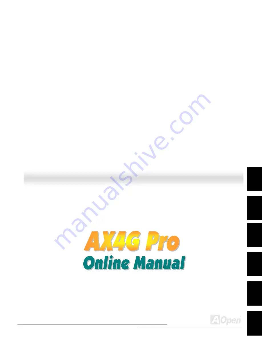 AOpen AX4G Pro Manual Download Page 1