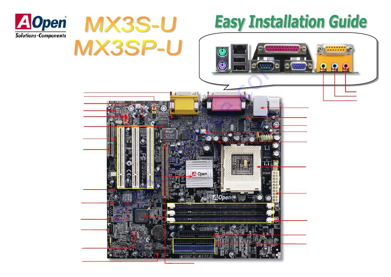 AOpen MX3S-U Скачать руководство пользователя страница 1