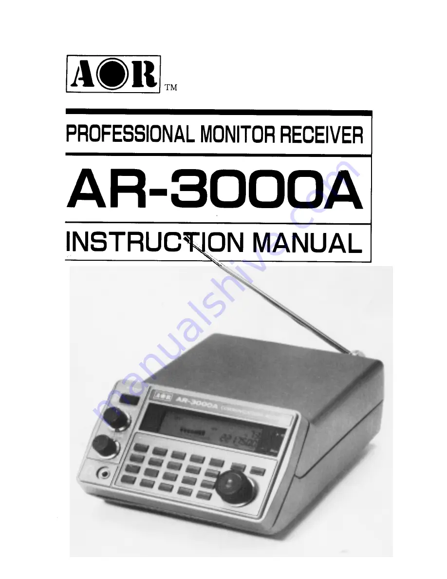 AOR AR-3000A Insrtruction Manual Download Page 1