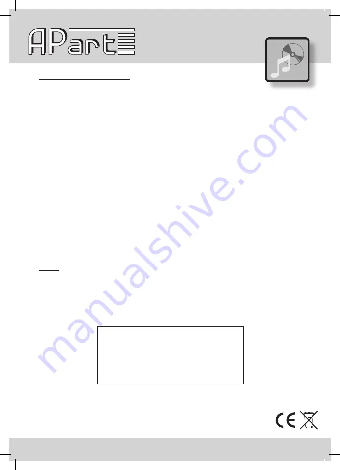 APART BGM3000 Manual Download Page 4