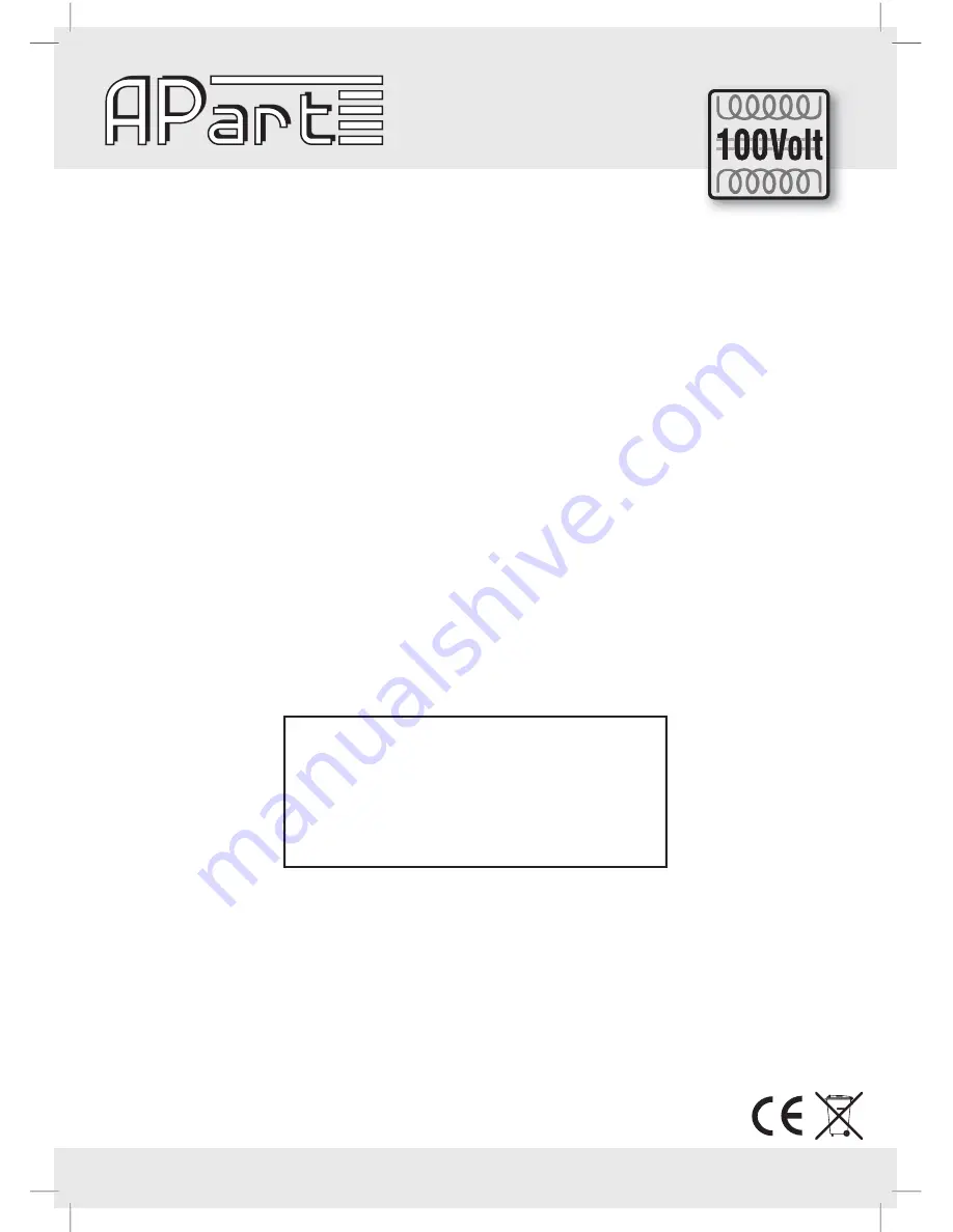 APART MA200R Manual Download Page 16