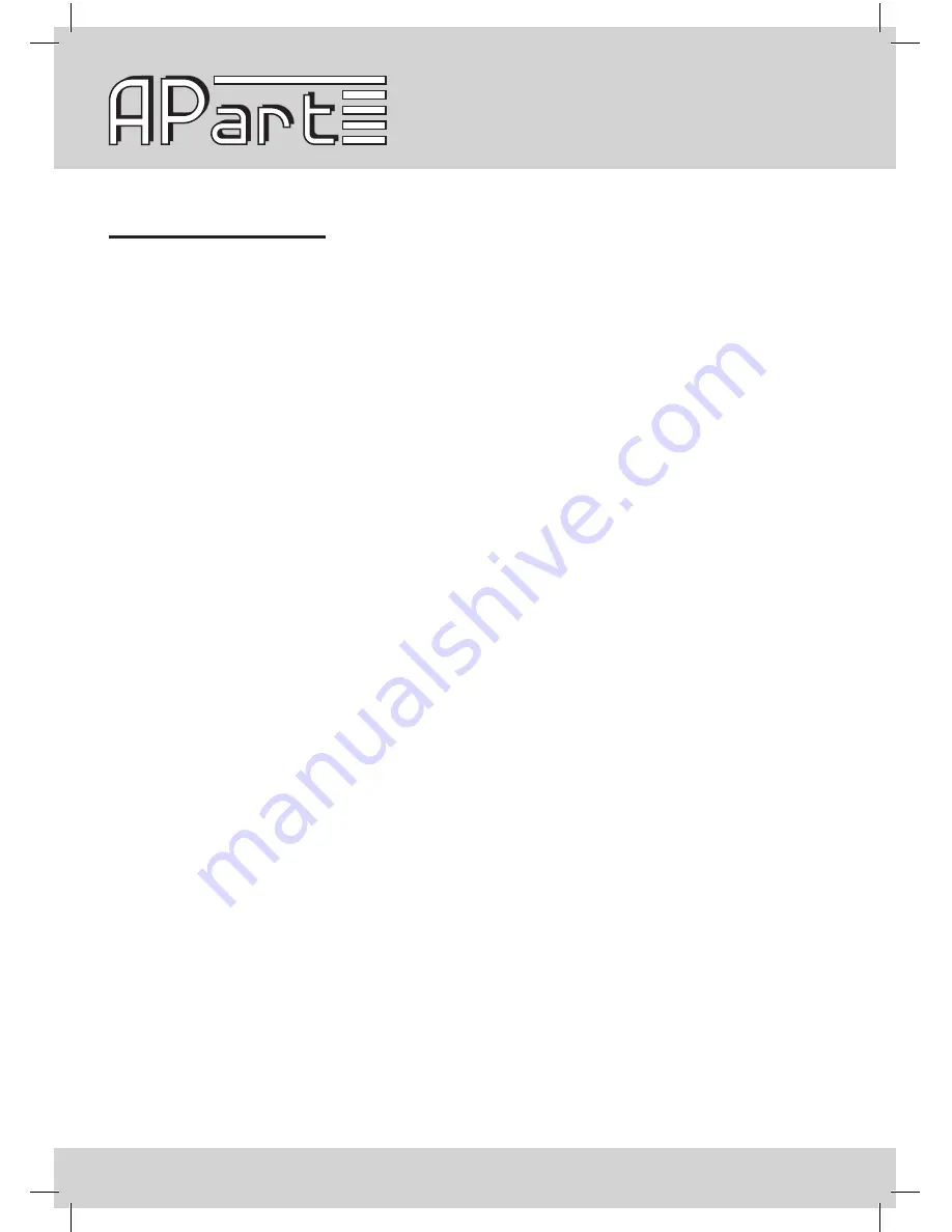 APART PC1000R Manual Download Page 5