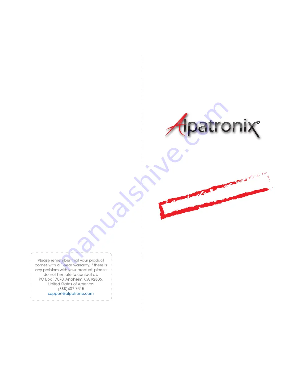 Apatronix BX430plus User Manual Download Page 1