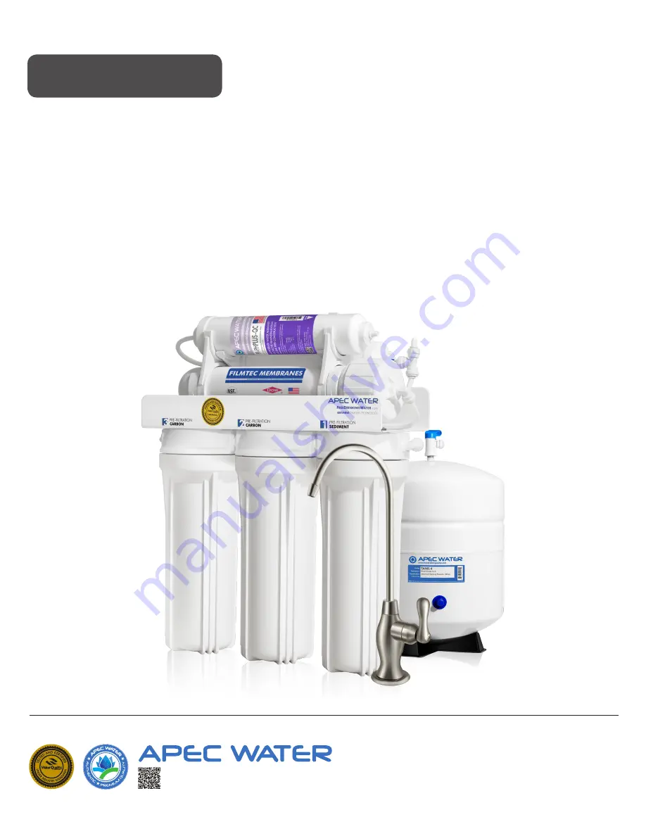 Apec Water RO-PH90 Installation Instructions & Owner'S Manual Download Page 1