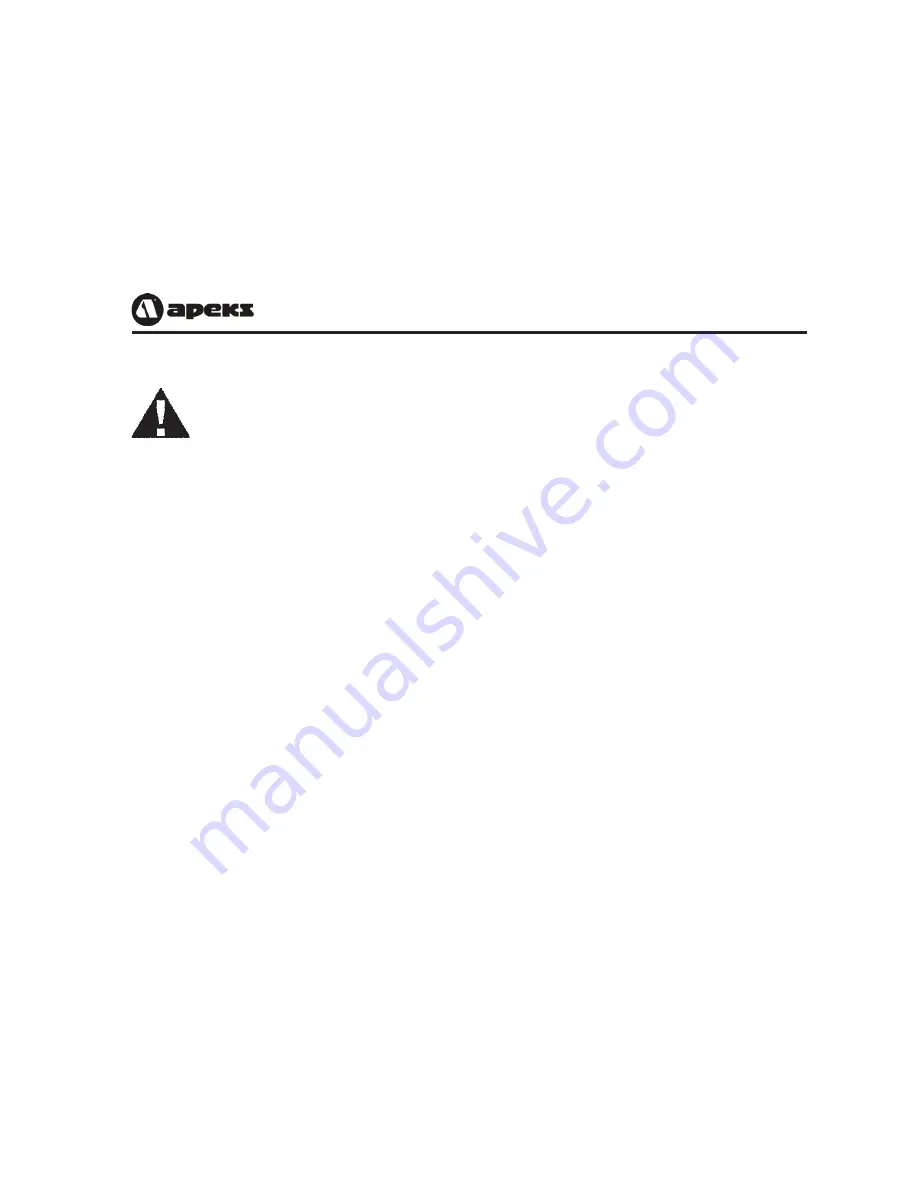 Apeks QuantumX Owner'S Manual Download Page 6