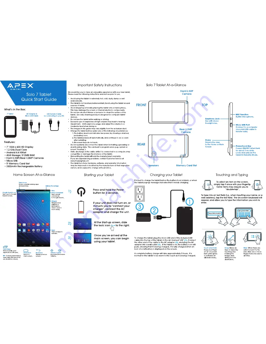 Apex Digital Solo 7 Скачать руководство пользователя страница 1