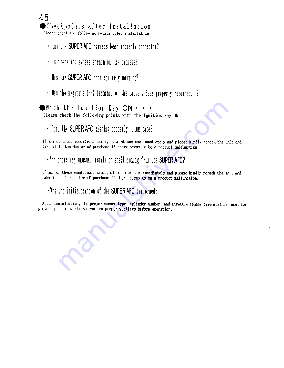 APEXi Super AFC 401-A007 Instruction Manual Download Page 49