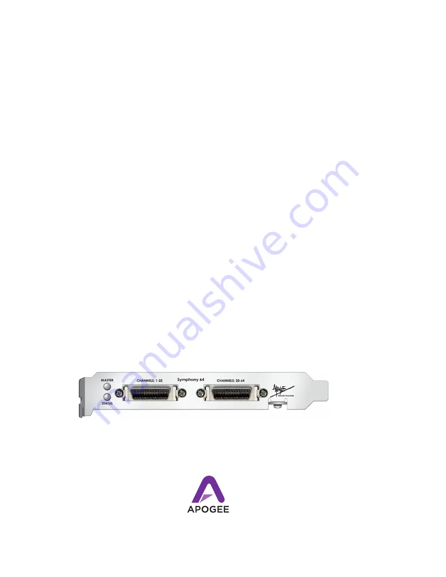 Apogee Symphony 64 User Manual Download Page 60