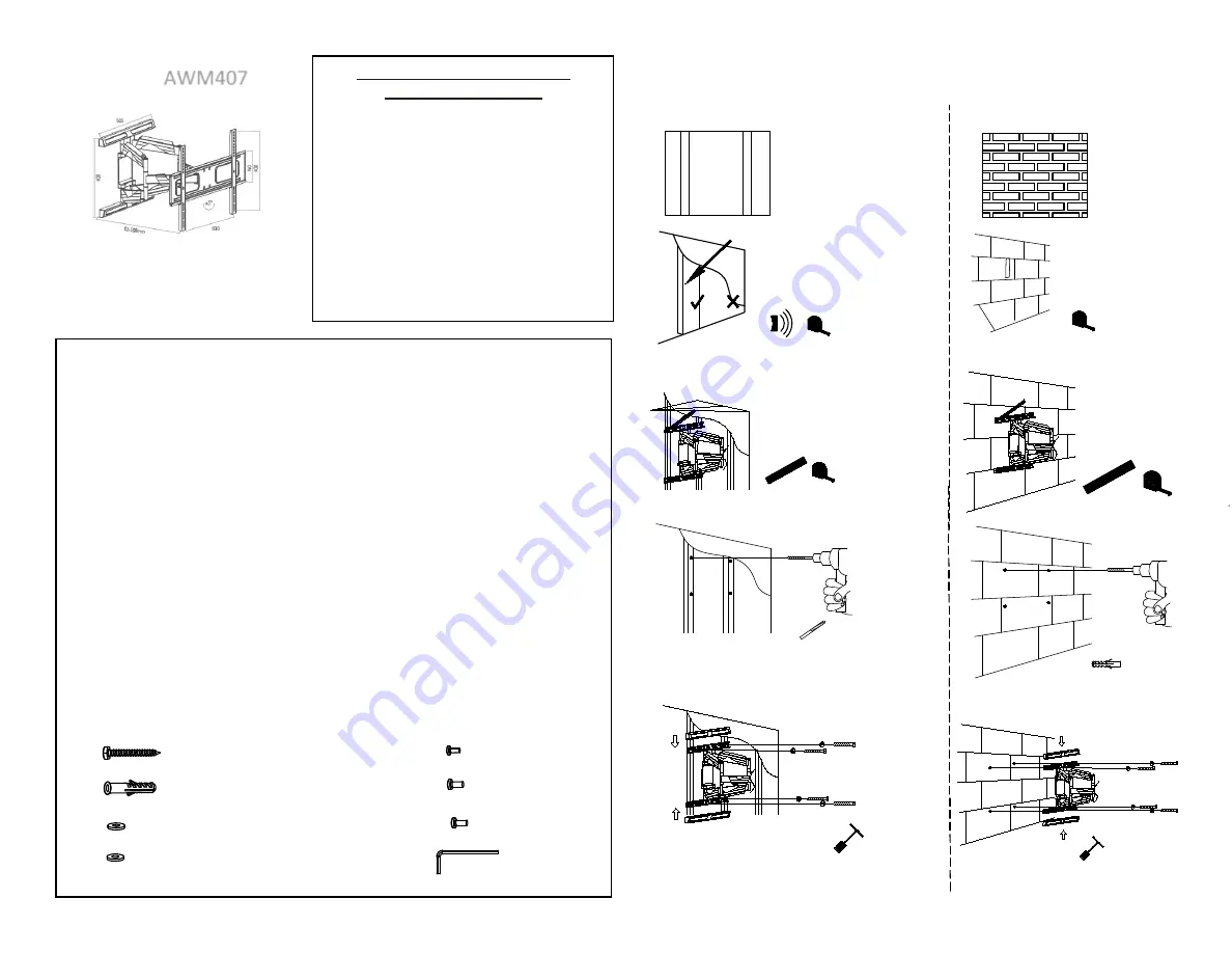 Apollo Enclosures AWM407 Installation Manual Download Page 1