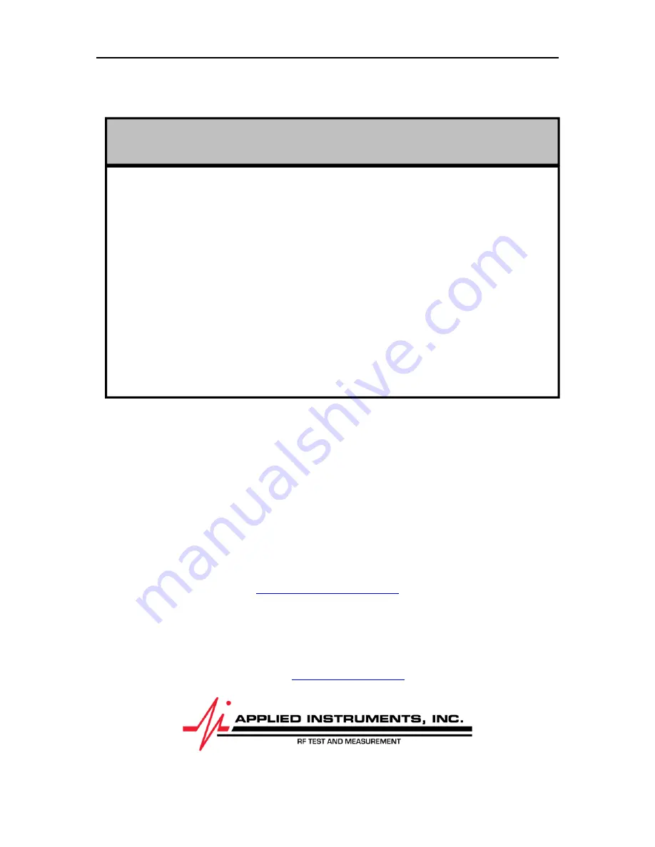 Applied Instruments XR-3 Operation Manual Download Page 66