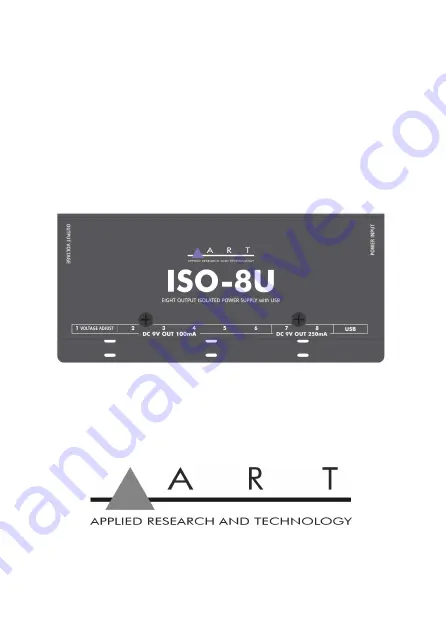 Applied Research and Technology ISO-8U Скачать руководство пользователя страница 1