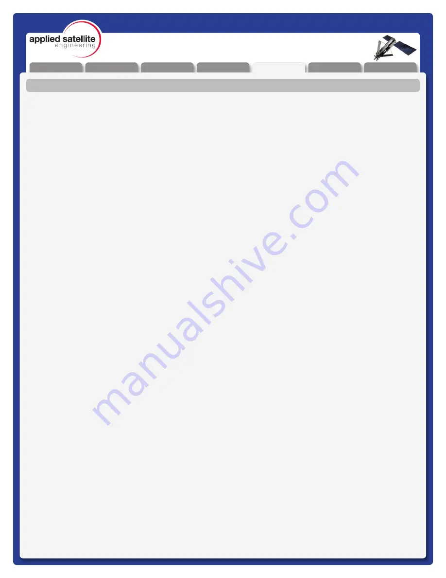 Applied Satellite Engineering ComCenter-II 'Outdoor' Product Manual Download Page 18