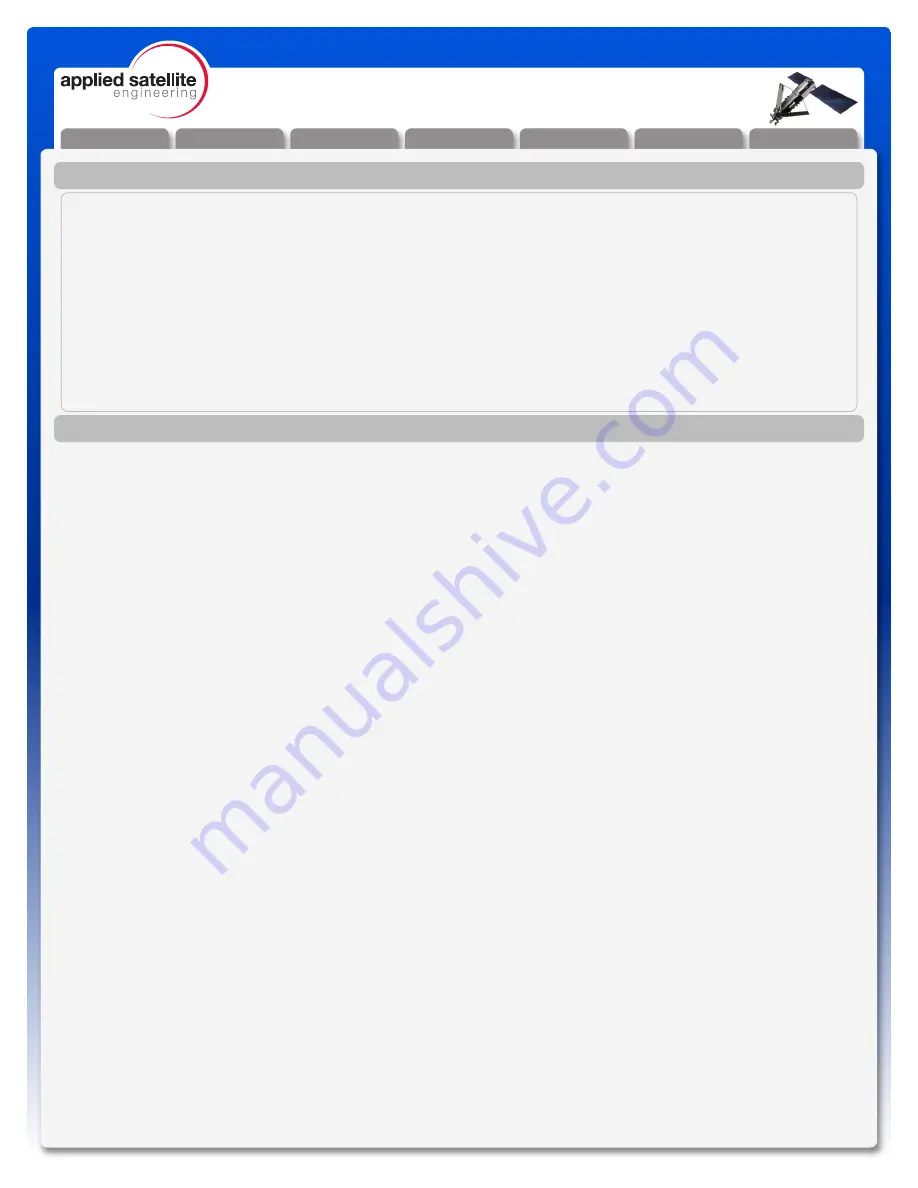 applied satellite 9505 Docking Station User Manual Download Page 1